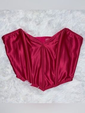 Victoria's Secret Red Satin Corset Top